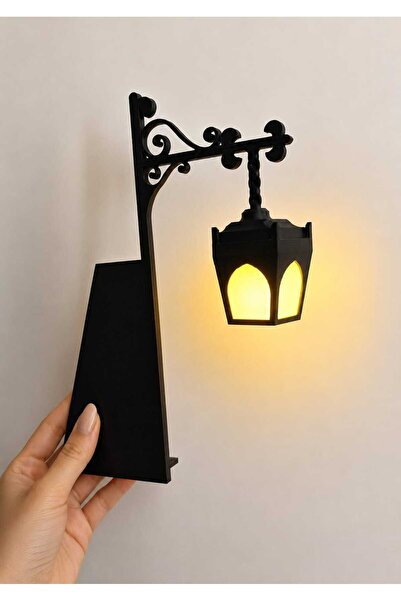 perim3d Kitap Arası Sokak Lambası Dekoru | LED Tealight Mum Dahil | Dekoratif...