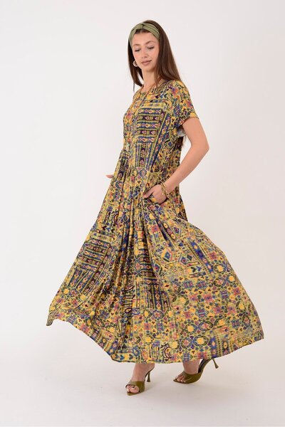 ZTO Women's Ethnic Pattern Loose Dress