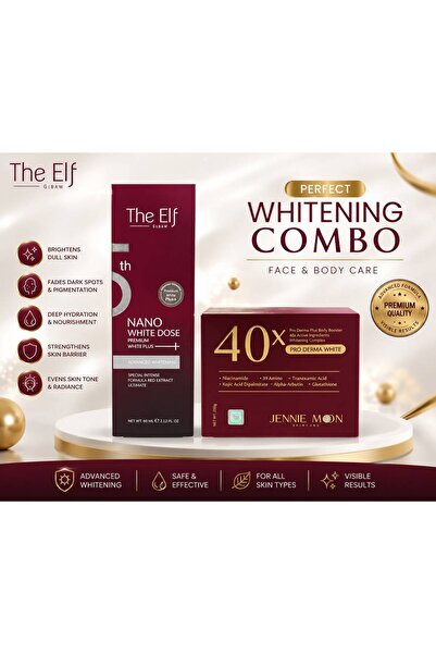 The elf Glow Perfect Whitening Combo – Nano White Dose Serum + 40X Pro Derma ...