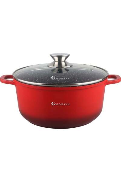 goldmann Non-stick marbled saucepan 6.5L, 28x12.5cm, aluminum, induction, -fr...