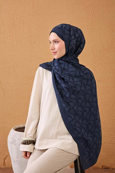 Silk Home Naia Cotton Shawl Aris Midnight Blue