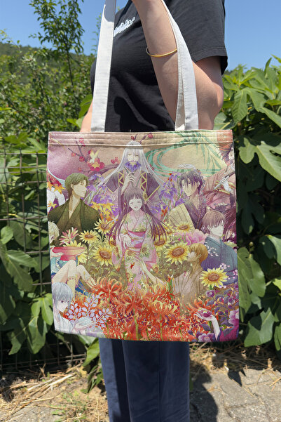 ZipZap Fruits Basket V1 Summer Winter Double-Sided Canvas Print Tote Bag Anim...