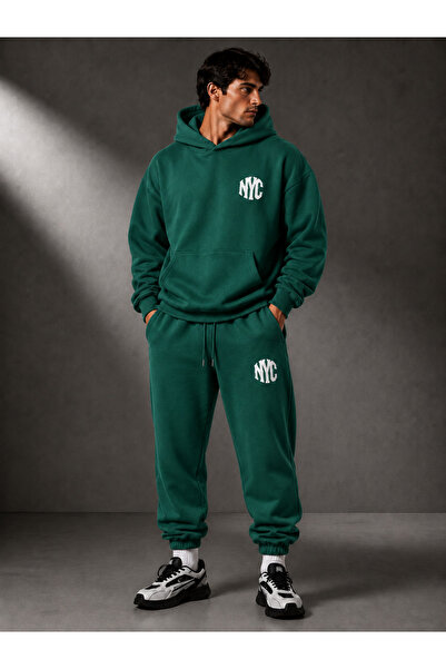 COMANCHERO Unisex Nyc Monogram Printed Winter Tracksuit Set