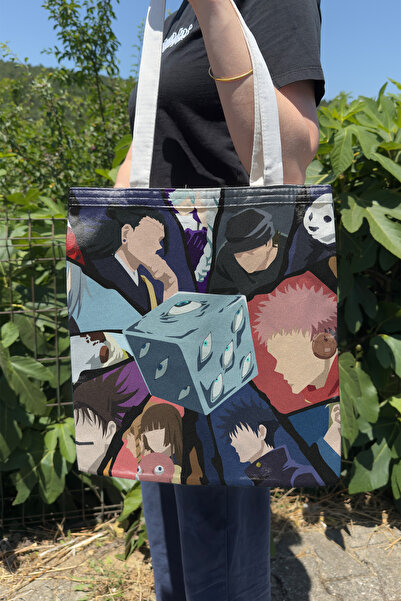 ZipZap Jujutsu Kaisen V2 Summer Winter Double-Sided Canvas Print Tote Bag Ani...