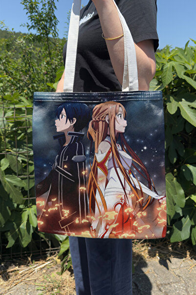 ZipZap Sword Art Online V2 Summer Winter Double-Sided Canvas Printing Tote Ba...