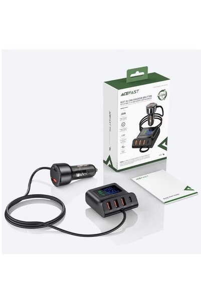 Acefast Fast Charge Car HUB Charger B11 (1xUSB-C+3xUSB-A) 138W