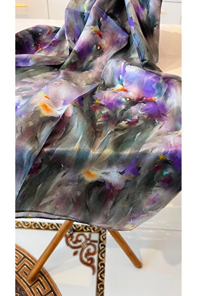 EB SCARF Imported 100% Silk Shawl with Pattern