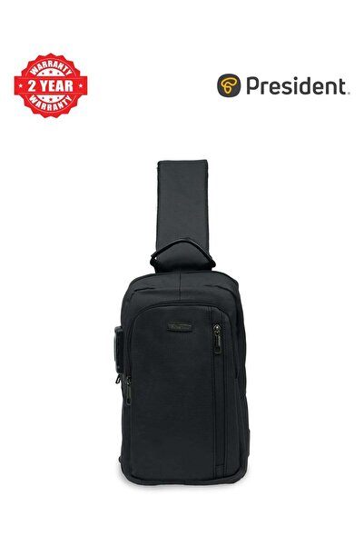 President Men's Waterproof Slim Sling Crossbody Chest Backpack Daypack for Tr...