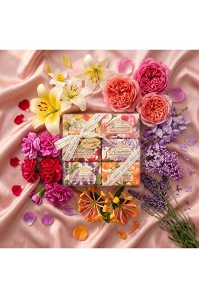 Nesti Dante Romantica Luxury Italian Soap Gift Set – 6 Natural Vegetable Soap...