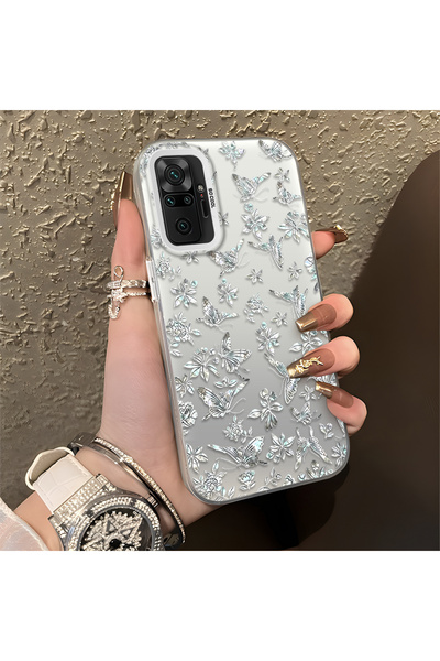 CASEVIBE Redmi Note 10 Pro Uyumlu Kelebek desenli şık telefon kılıfı, çarpışm...