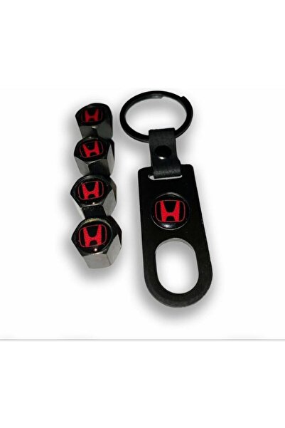 GARDENAUTO Honda Metal Valve Caps with Keychain