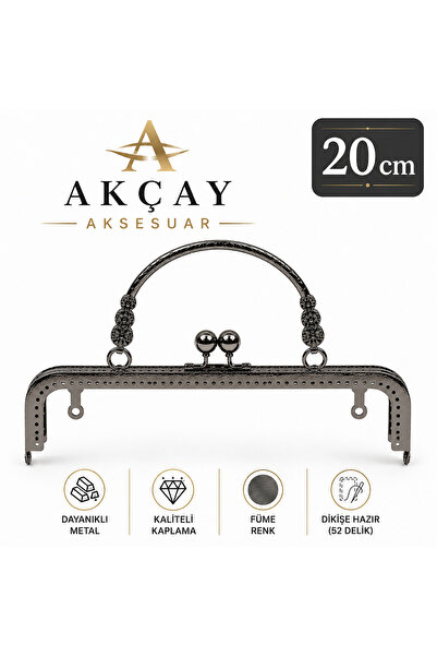 Akçay Aksesuar مشبك محفظة وحامل حقيبة مزخرف فاخر بطول 20 سم