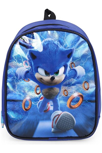 Tomac Mavi Parlak Sonic Anaokulu Çantası + Suluk 1 Adet