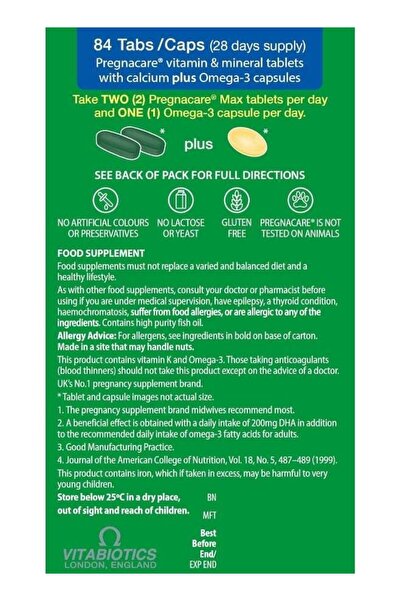 Vitabiotics Pregnacare Max 84 Tablets/Capsules