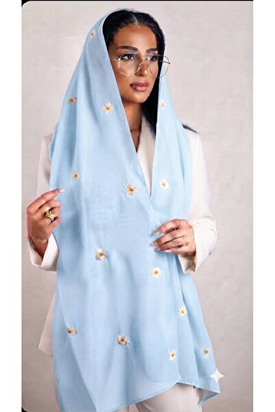 Veil Designer طرحة بوال طبقيتن أناقة هادئة تناسب كل إطلالة. بتطريز الورد الصف...