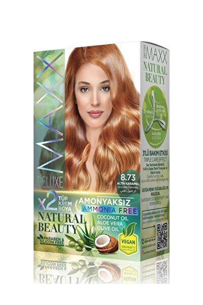 MAXX DELUXE صبغة شعر مغذية بزيت الطبيعة ومستخلصات الحماية لتغطية الشيب بثبات ...