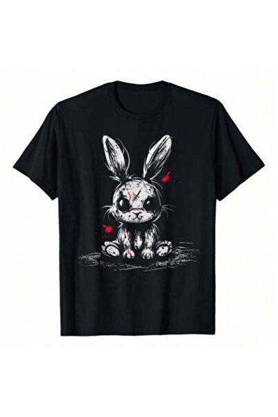45 BPM تي شيرت Evil Horror Bunny Rabbit Creepy Cute Alt Goth Grunge Demon، 22...