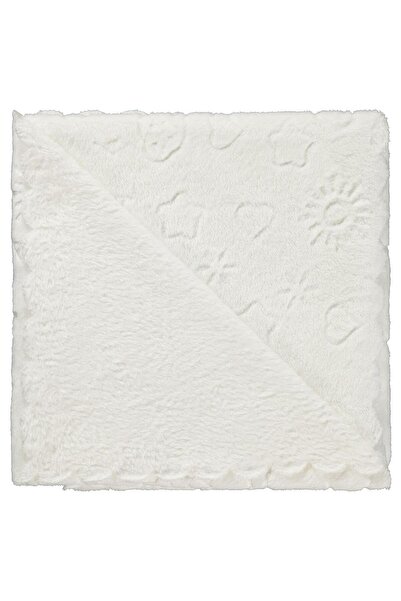Civil Baby Pătură cu model nori 90x90 cm - Albă