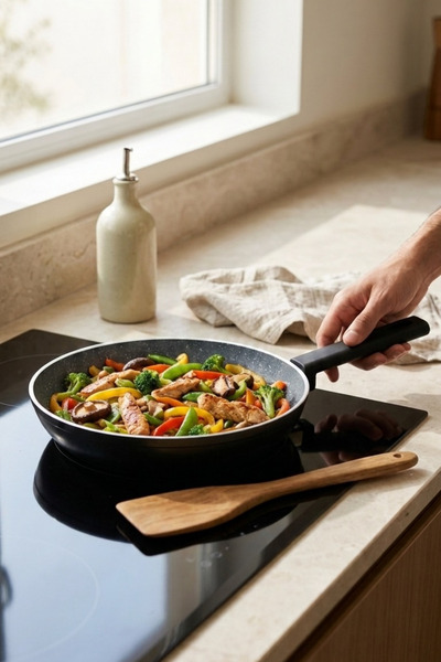 Cooker Cliff 30 cm Ceramic Coated Pan Black Ckr4646