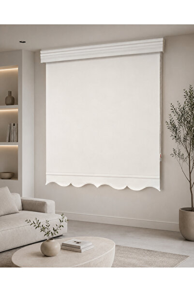 Brillant BEYAZ RENK- ETEKLİ Blackout Karartma Stor Perde Yüksek Kalite % 100 ...