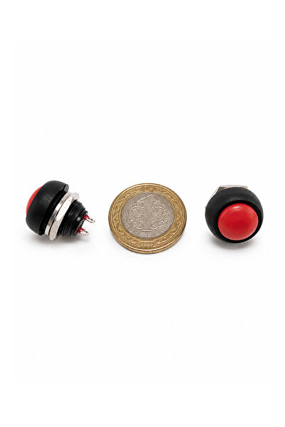 Genel Markalar Yaylı Basmalı Anahtar | Push Buton | Kırmızı | 12mm | PBS-33B ...