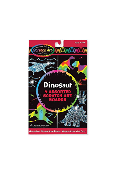 Melissa & Doug Scratch Art Dinozauri Magie de Răzuire Desenează și Învață