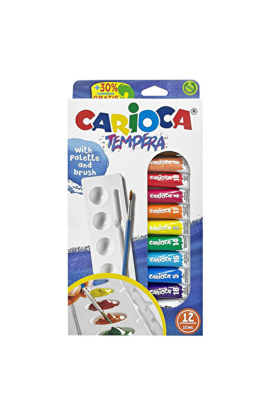 OEM Σετ 12 Τέμπερες Παλέτα & Πινέλο Carioca 12x10ml Carioca 40012