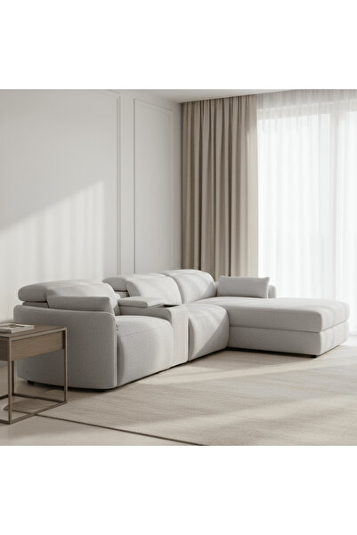 Roots Furniture كرسي سيكوينس رمادي اللون بدون ذراعين قابل للإمالة