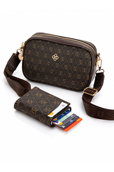 NEWISH POLO ACCESSORIES Γυναικεία τσάντα ώμου και χιαστί με σχέδια, 2 θέσεων,...