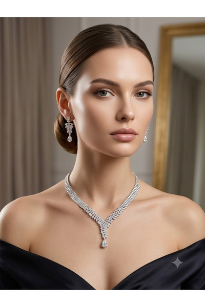SERAY KUYUMCULUK GÜMÜŞ ÇELİK MÜCEVHER SET TAKIM
