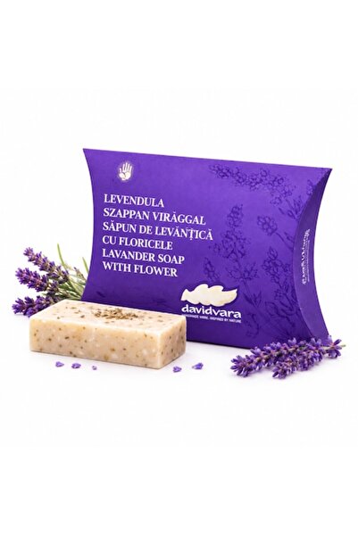 DAVIDVARA Lavender Soap with Flowers for Sensitive Skin Handmade Vegan Face &...