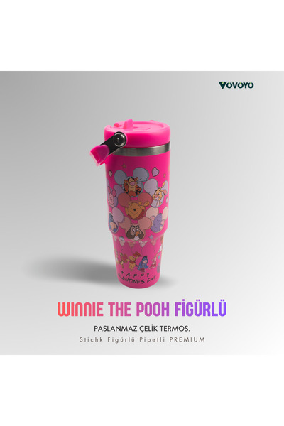 vovoyo Winne The Pooh Figürlü Premium Paslanmaz Çelik Termos