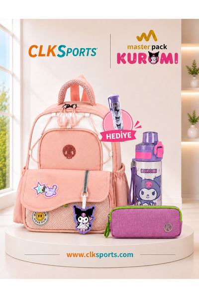 CLK SPORTS Master Pack College Kindergarten Bag, Pen Bag, Kuromi Water Bottle...