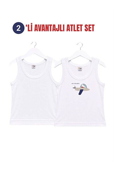 H&C COOLBOY H&C قميص داخلي للأولاد مكون من قطعتين، مطبوع بدون طباعة، 100% قطن...