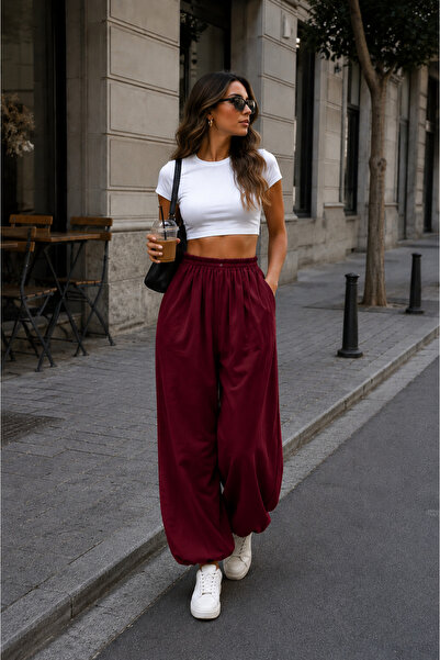 get crazy collection Women's Elastic Waist Shalwar Trousers