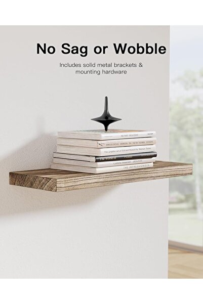 AMADA HOMEFURNISHING Floating Shelves, Paulownia Wood Wall Shelves for Bathro...