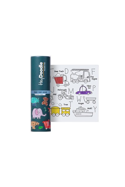 HeyDoodle Covoraș de colorat din silicon A4 - Vehicule