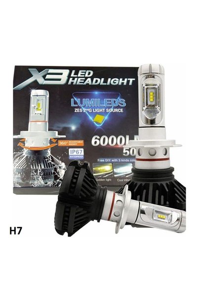 OEM Λάμπες Η7 LED Χ3 | 2 X 25W 12v/24v IP68 2ΤΜΧ