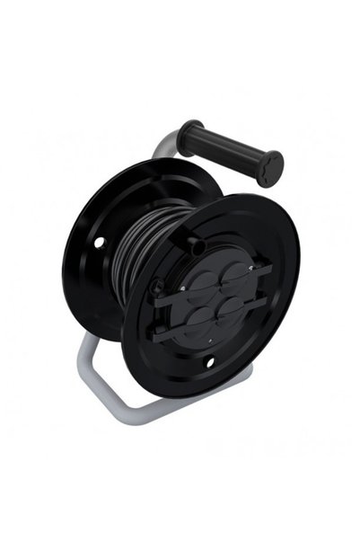 KIRKDABİR Bemis 4 adet Topraklı Prizli Makaralı Bemis Kauçuk Ups Topraklı Fişli Öznur 18 metre 3x2,5mm Kauçuk (H05RR-F) Seyyar Ara Kablo - Siyah