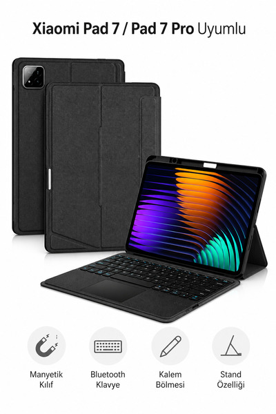 EHZ TEKNOLOJİ Pad 7 / Pad 7 Pro Uyumlu Manyetik Ayrılabilir Işıklı Bluetooth ...