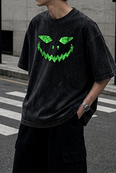 HOFFNUNG Unisex Oversize Vintage Washed Street Style Μόδα του δρόμου Βαμβακερ...