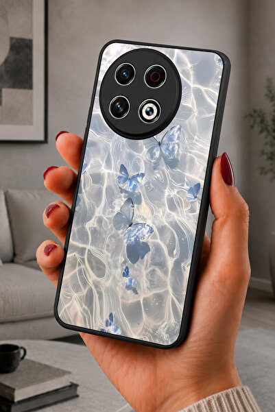 TECNO Spark 30 Pro Uyumlu Mavi Desenli Kamera Korumalı Darbelere Dayanıklı Kılıf