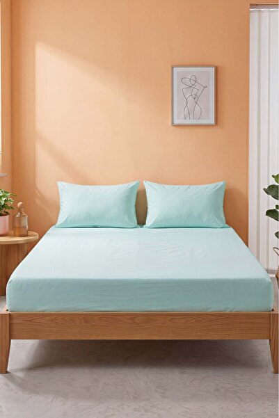 Rivaİstanbul Mint Cotton Double Elastic Sheet 160X200