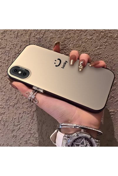 CHICASELUX حافظة وجه مبتسم بسيطة متوافقة مع iPhone XS Max، بتصميم أنيق ومريح.