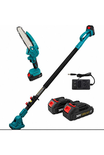 Rovitech Mini drujbă electrică cu braț telescopic de 2,13 m, 2 baterii, 36V 3...