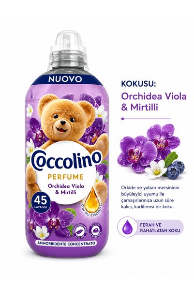Coccolino Perfume Orkide & Yaban Mersini Kokulu Konsantre Çamaşır Yumuşatıcısı 952 ml 45 Yıkama