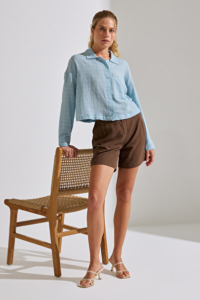 U.S. Polo Assn. Women's Blue Long Sleeve Shirt 50324650-Vr036