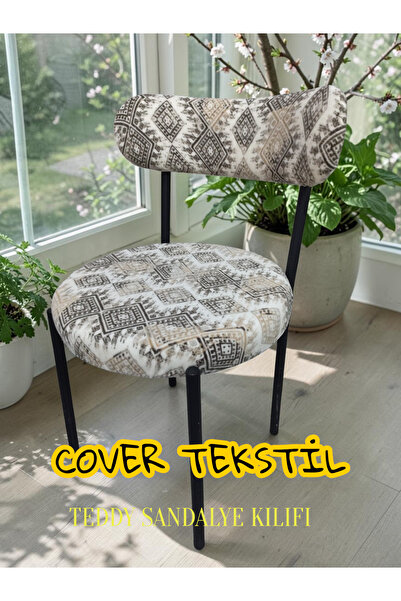 COVER TEKSTİL Teddy Sandalye kılıfı Mutfak Salon Cafe Restaurant Sandalyesi k...