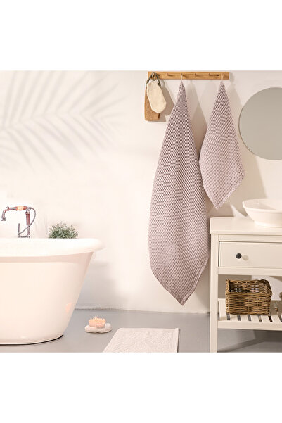 Cyc Atelier Waffle Banyo Havlu Takımı %100 Pamuk - Yüksek Emici Petek Dokulu ...