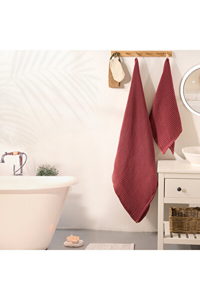Cyc Atelier Waffle Banyo Havlu Takımı %100 Pamuk - Yüksek Emici Petek Dokulu ...
